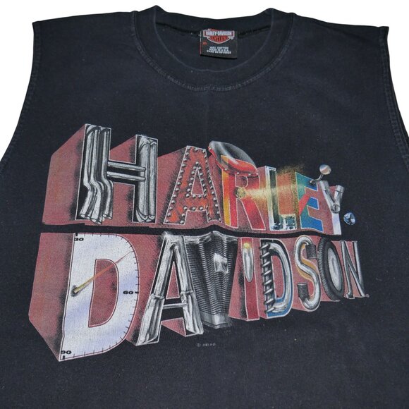Harley Davidson Men’s Tank Top Size XL (Fits M) Vintage 2001 Rare Big Twin Aruba - Picture 3 of 11